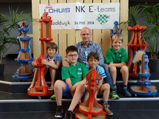 Poseren voor de teamfoto