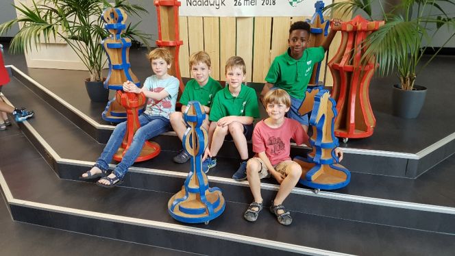 Poseren voor de teamfoto